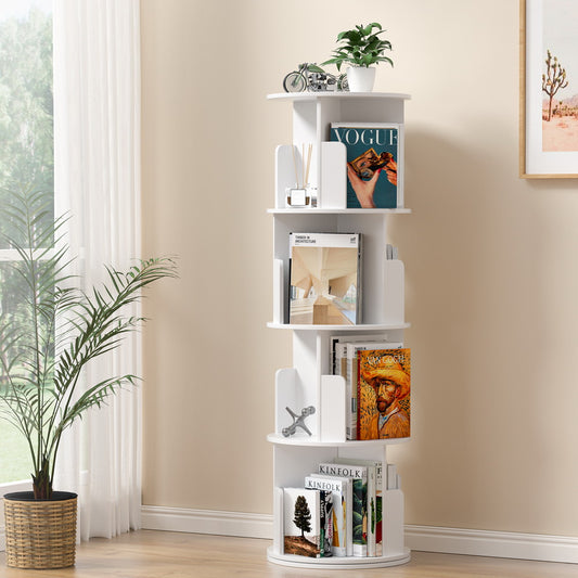 EDIE 4 Tiers Bookshelf - White