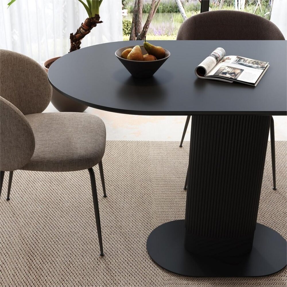 Clara Eclipse Oval Dining Table - Black