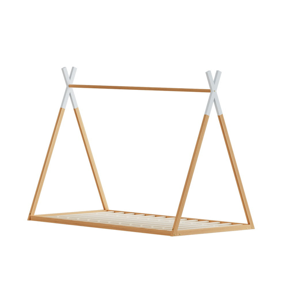ENID Single Wooden Bed Frame - Oak