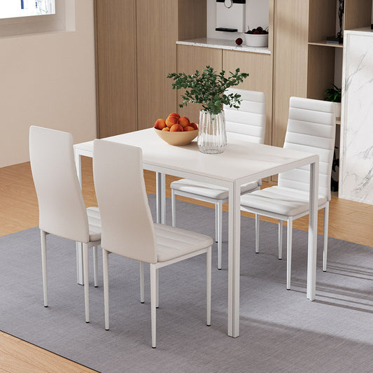 Dining Set x4 Chairs & Table - White