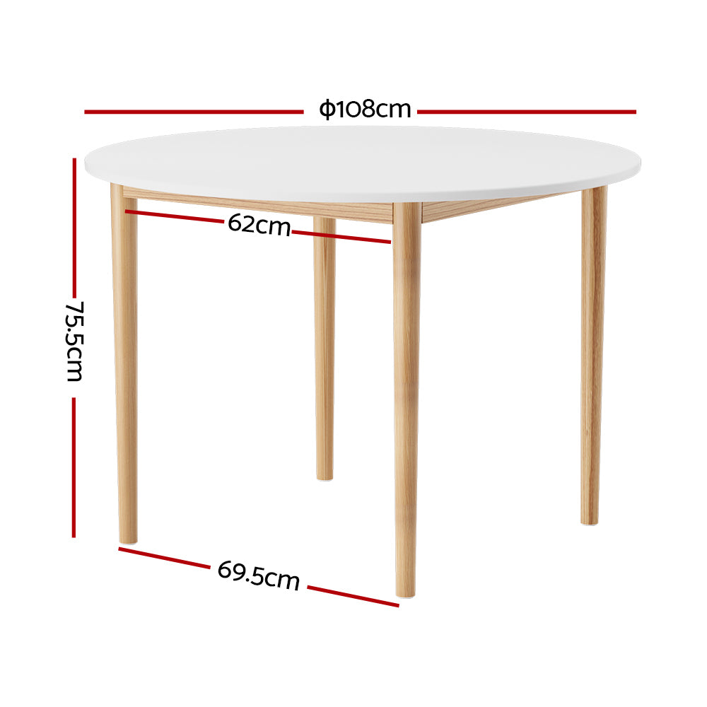 Demi Round Dining Table  108CM - White