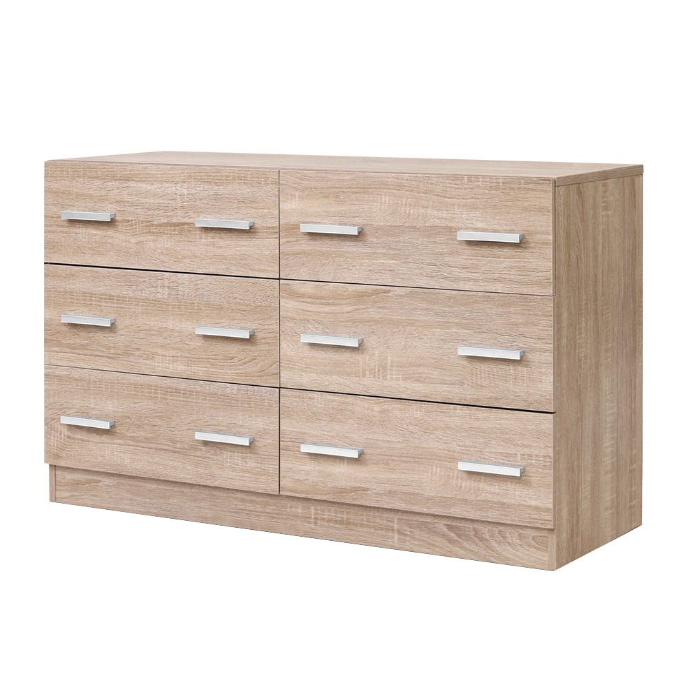 6 Chest of Drawers Lowboy - Wood