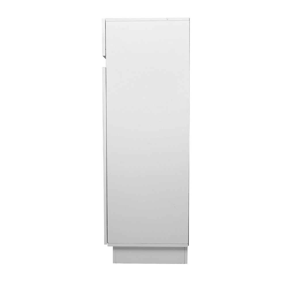 High Gloss Shoe Cabinet - White 120cm