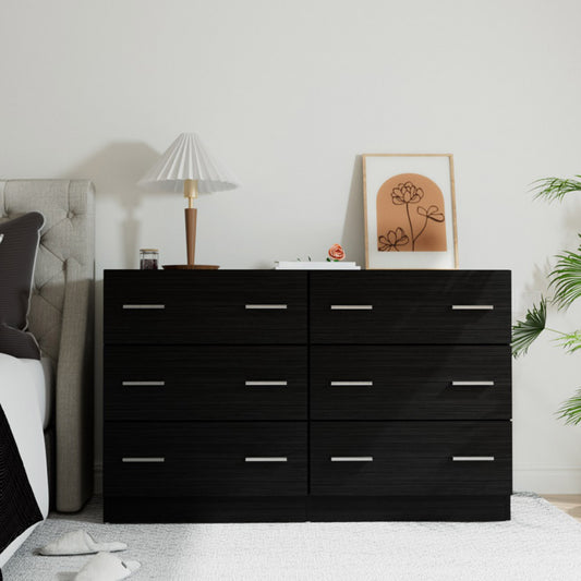 6 Chest of Drawers - Black