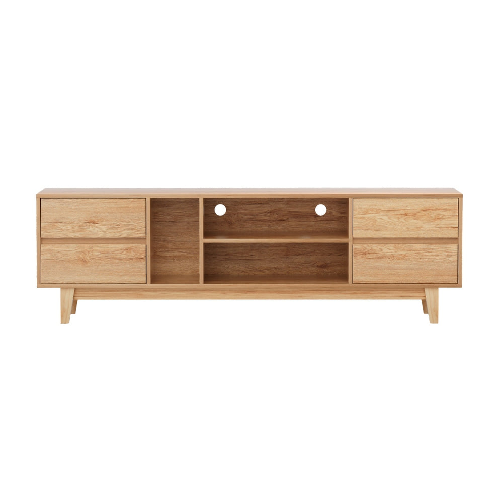 Wooden Entertainment Unit Storage Drawer Shelf 180cm