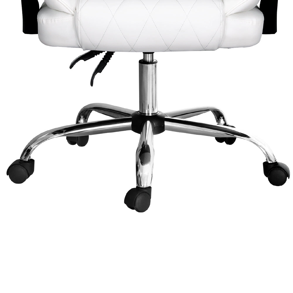 Leather Recliner Executive Office Chair - White