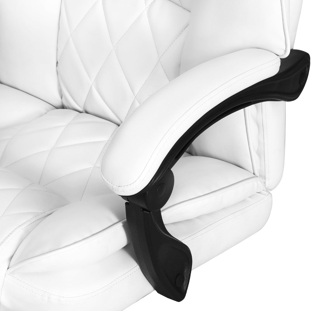 Leather Recliner Executive Office Chair - White