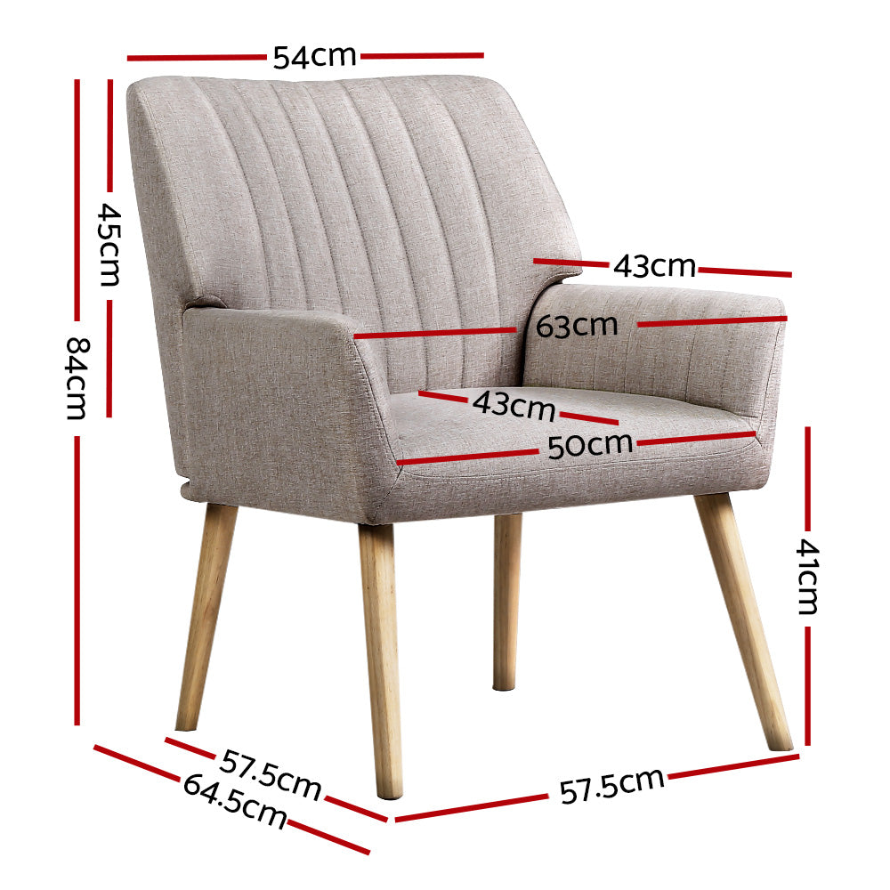 Artiss Lounge Chair - Beige
