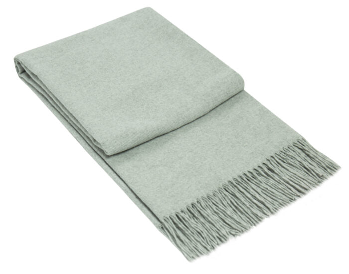 Paddington Throw - Fine Wool Blend - Light Grey