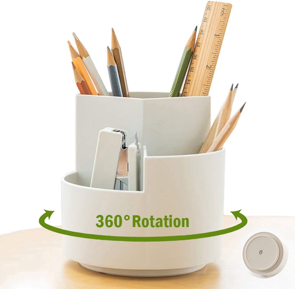 360 degree rotating pen holder - White
