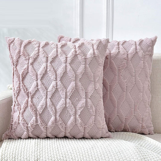 Decorative Boho Throw Pillow Covers 45 x 45 cm - 2 pack pink