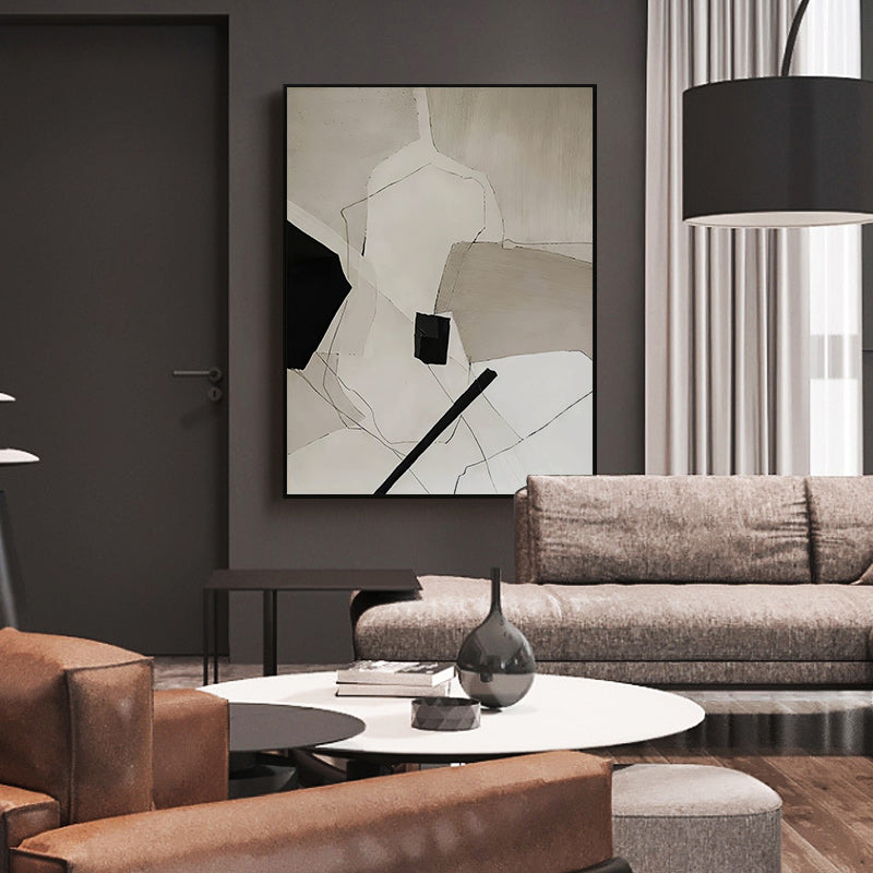 Modern Abstract 2 Sets Black Frame Canvas Wall Art - 40cmx60cm