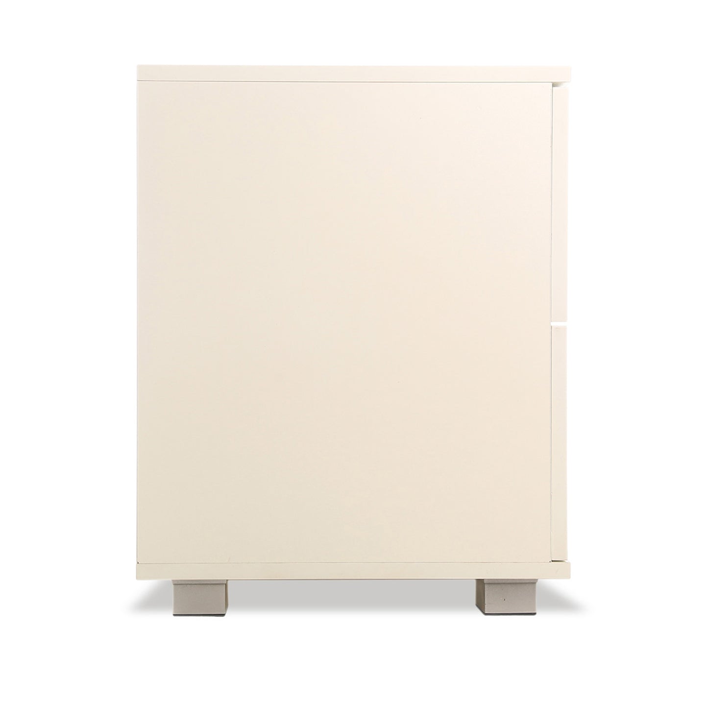Sarantino Bedside Table 2 Drawers - White