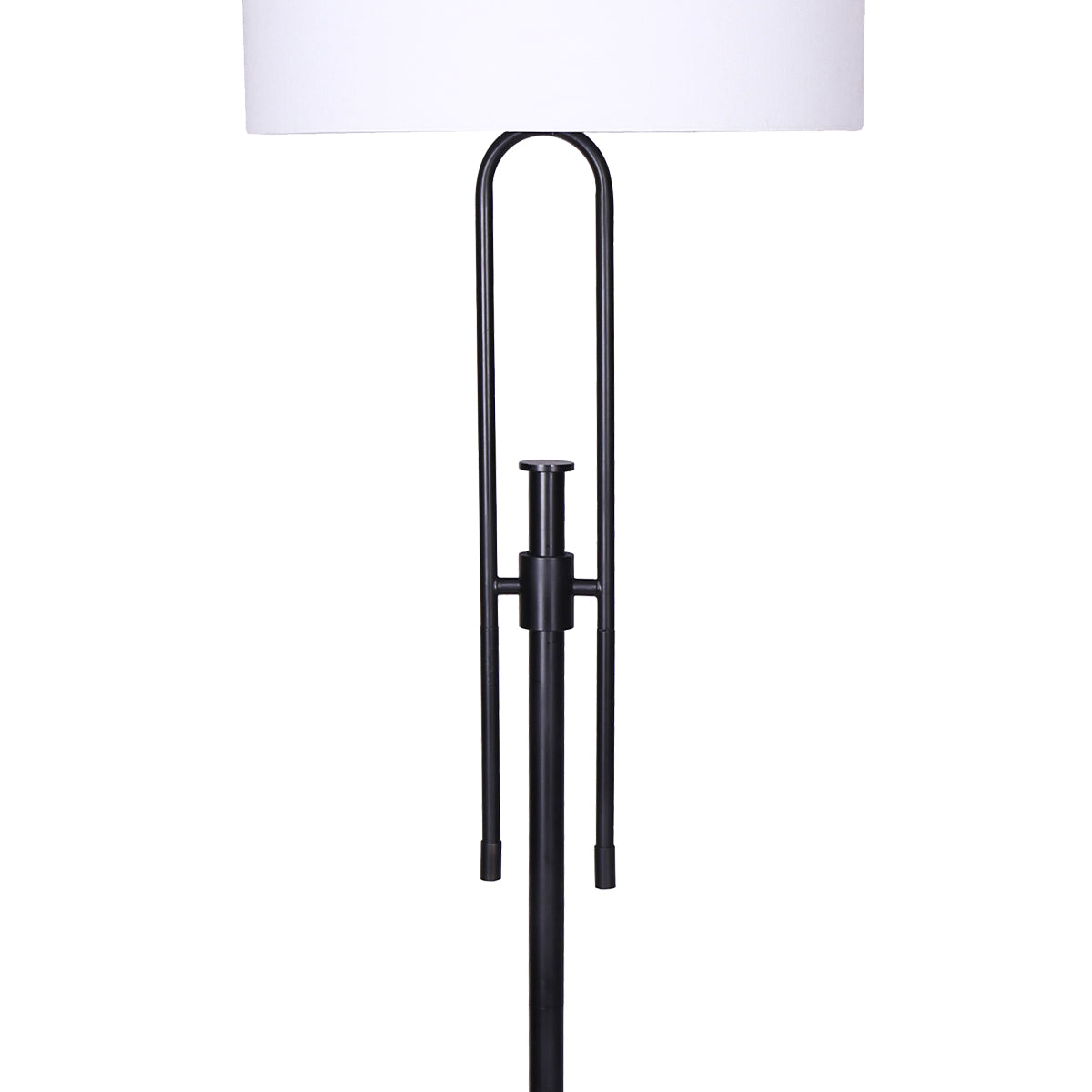 Sarantino Height Adjustable Metal Floor Lamp - Matte Black