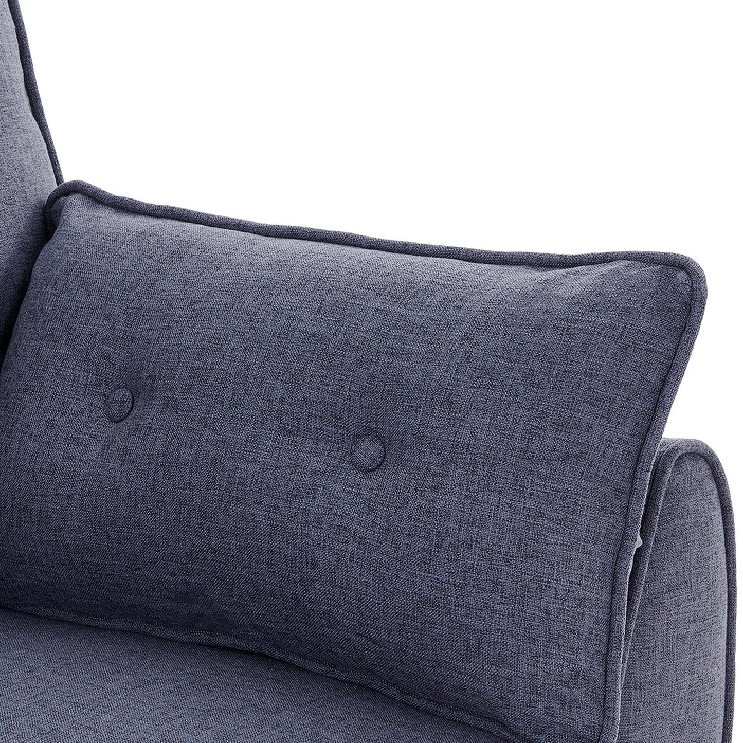 Sarantino 3 Seater Modular Linen Fabric Sofa Bed - Dark Grey