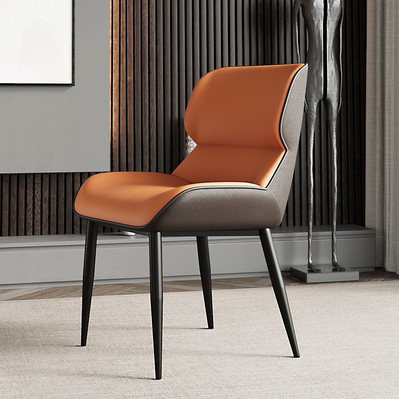 Italian Minimal Dining Chairs - Orange Brown