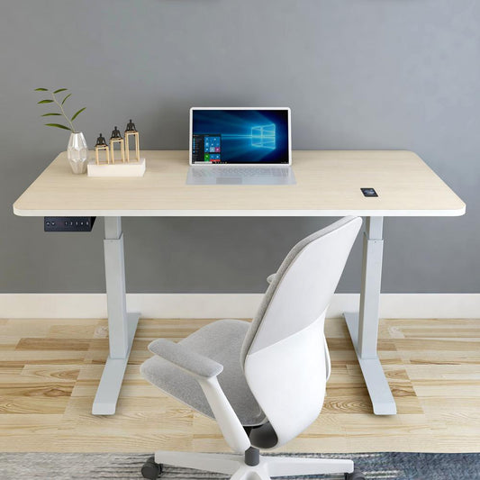 Standing Height Adjustable Sit Stand Motorised Desk 120cm - Grey Maple Top