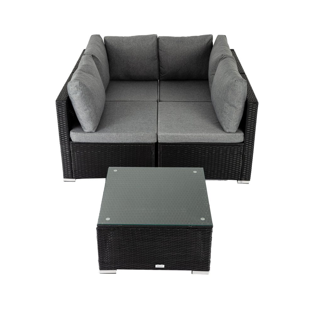 Outdoor Modular Lounge Sofa - Black