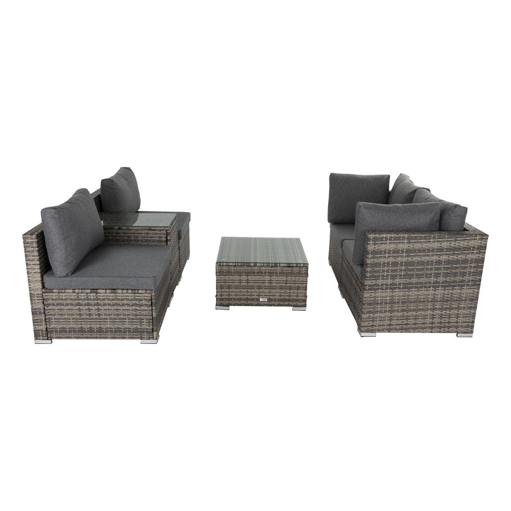 Outdoor Modular Lounge Sofa with Wicker End Set