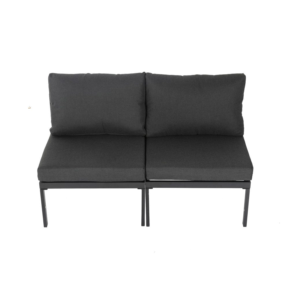 Outdoor Minimalist 5 Piece Lounge Set - Charcoal Grey
