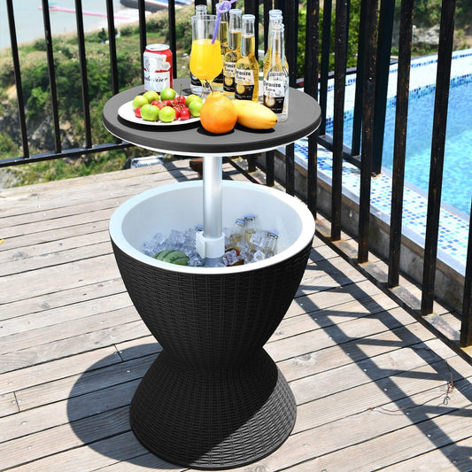 Garden Ice Cooler Table - Black