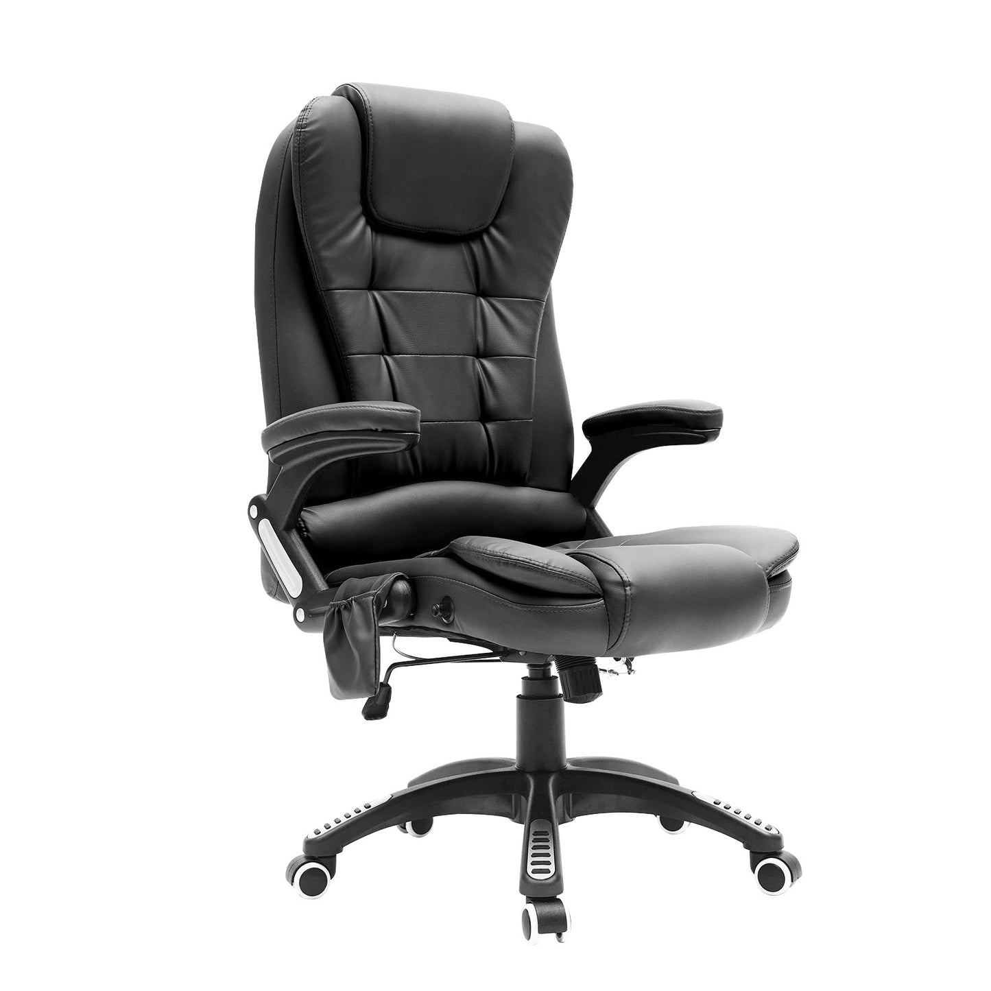 8 Point Vibration, Massage, Heated, Ergonomic Office Chair - Black