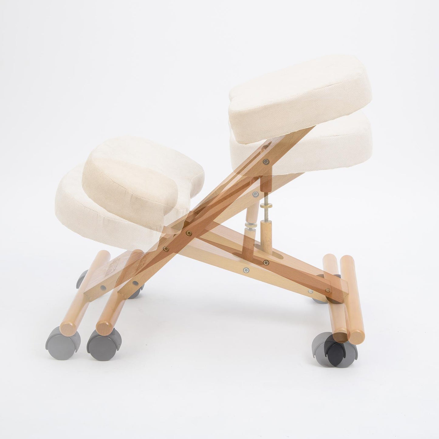 Forever Beauty Ergonomic Adjustable Kneeling Chair - White