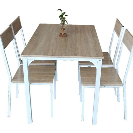 YES4HOMES 5 Piece Dining Table and Chairs Set - White