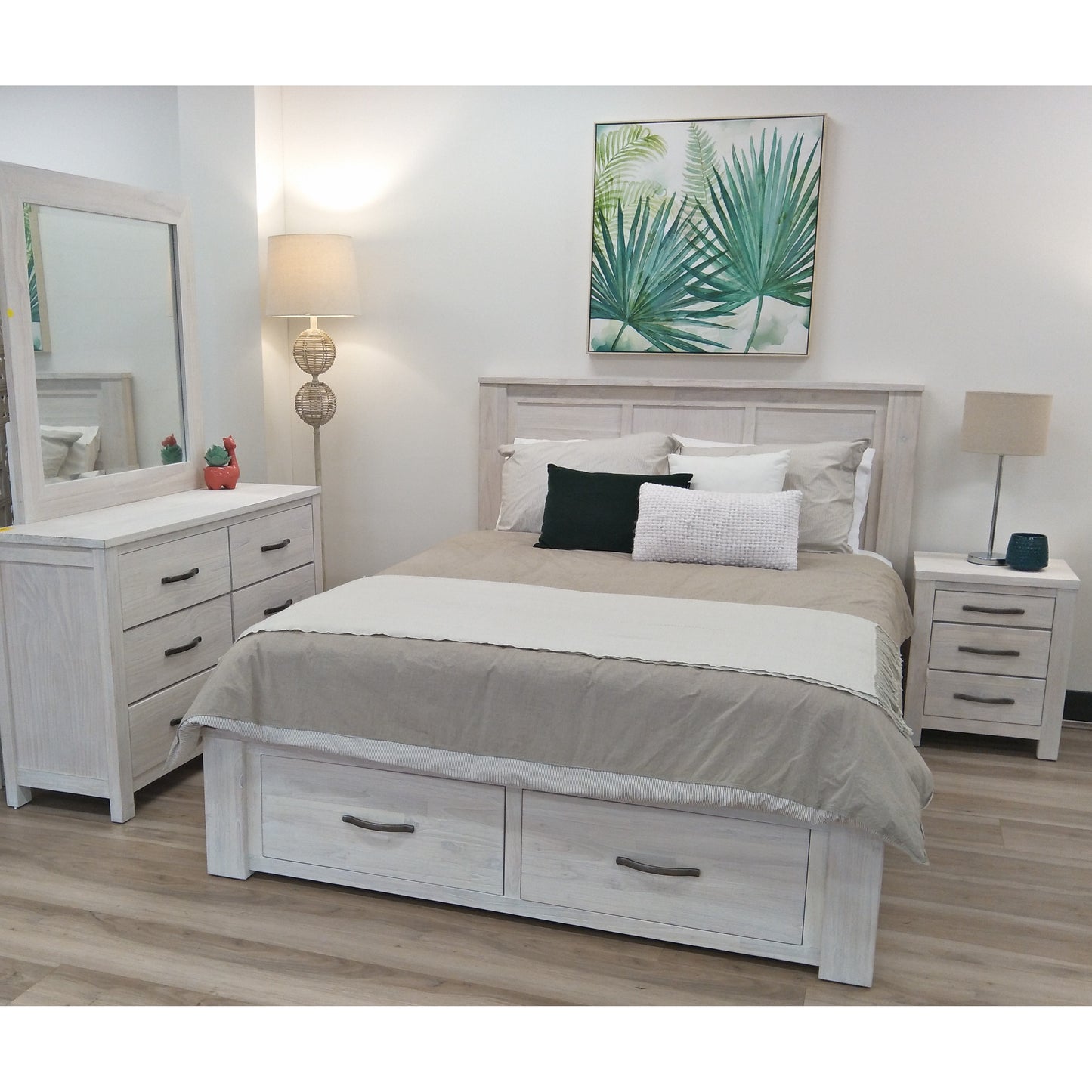 Double Foxglove Bed Frame With Storage Drawers - White