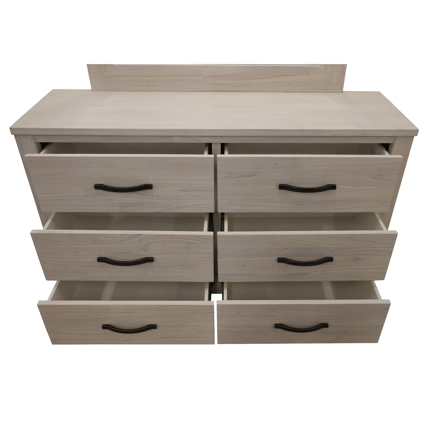 Solid Wood Tallboy 6 Chest of Drawers - White