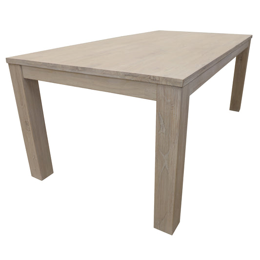 Solid Mt Ash Wood Dining Table 225cm - White