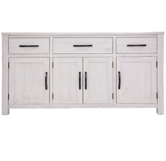 Foxglove Buffet Table Solid Mt Ash Timber Wood 158cm- White