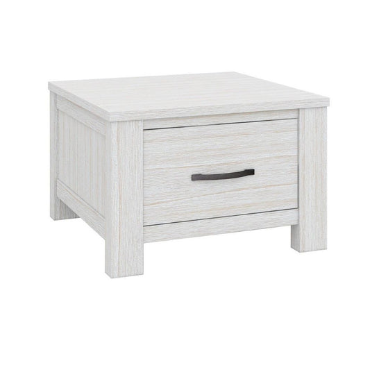Side table with drawer 60cm - White