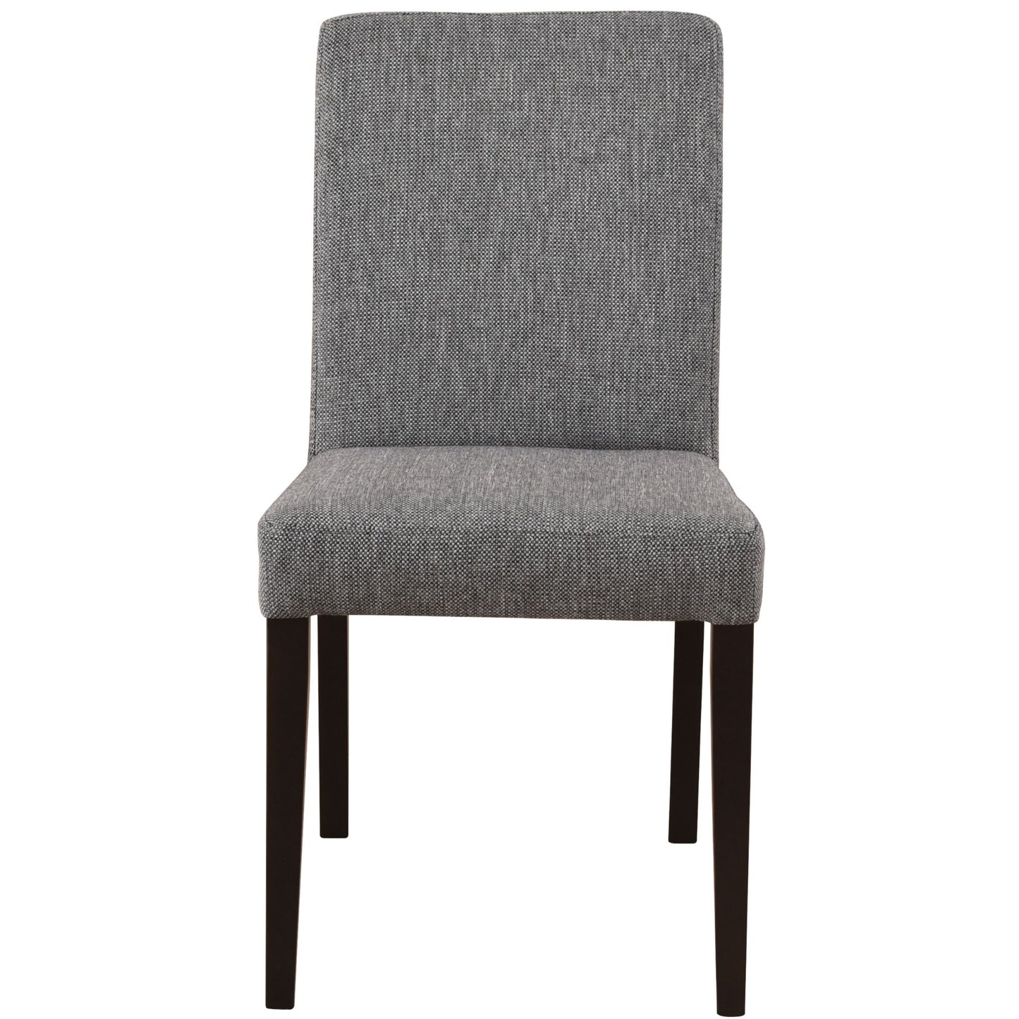 Set of 6 Fabric Upholstered Solid Wood Dining Chairs - Granite