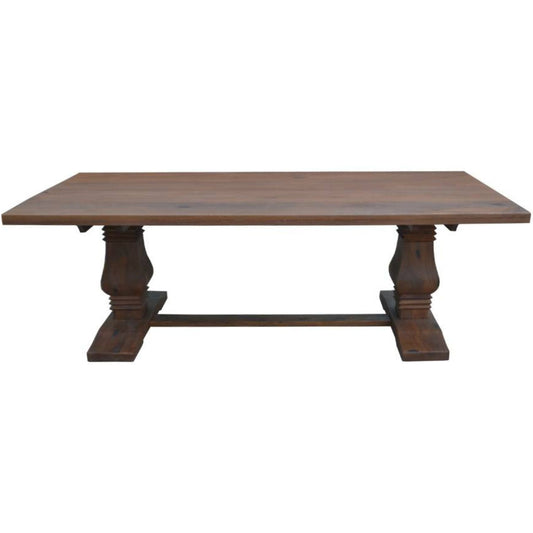 Florence French Provincial Pedestal Solid Timber Wood Dining Table 180cm