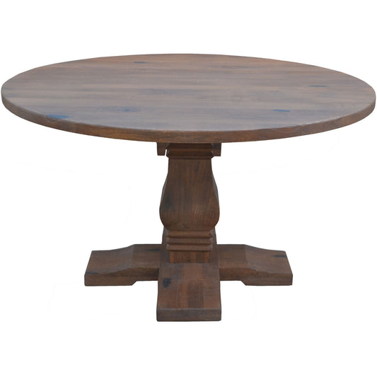 Florence French Provincial Pedestal Solid Timber Wood Round Dining Table 135cm