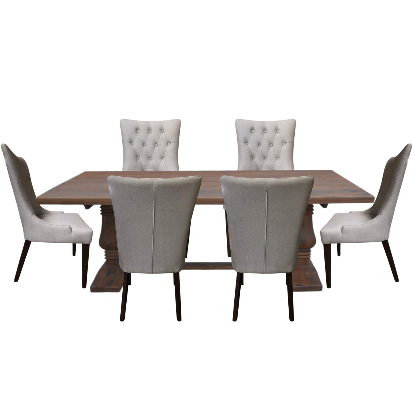 Florence 7pc French Provincial Dining Table Set 180cm
