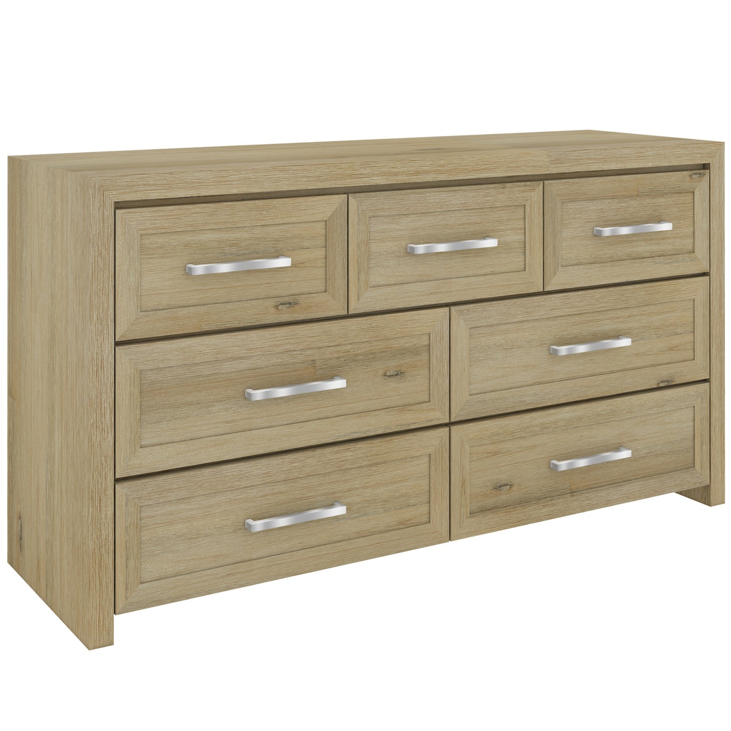 Gracelyn Solid Wood 7 Chest of Drawers - Smoke