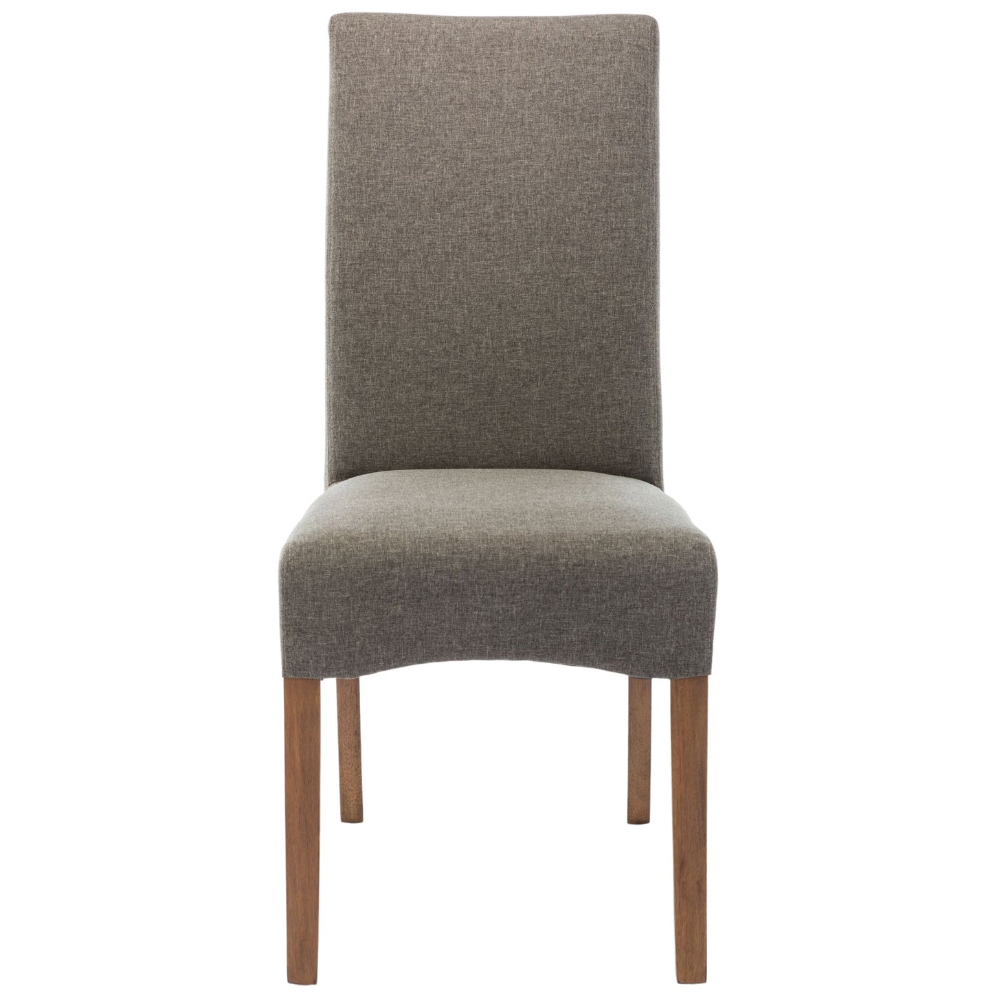 Aksa Fabric Upholstered Dining Chair Set of 4 Solid Pine Wood - Grey