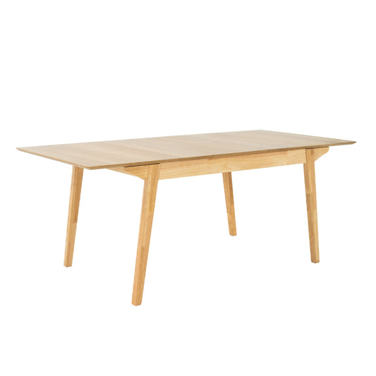 Cusco Scandinavian Style Solid Rubberwood 150cm - 190cm Extendable Dining Table