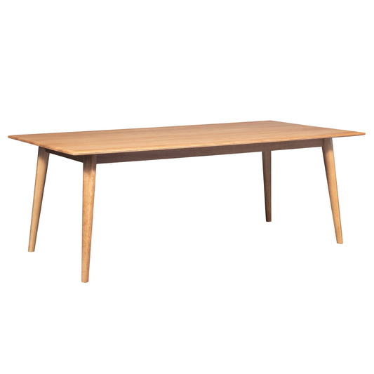 Emilio 180cm Scandinavian Style Solid Ash Wood Dining Table - Oak