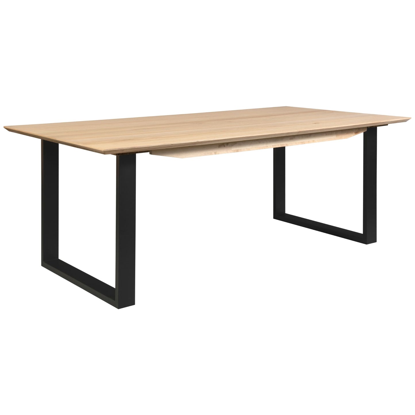Aconite Solid Messmate Timber Wood with Black Metal Leg  Dining Table 180cm- Natural