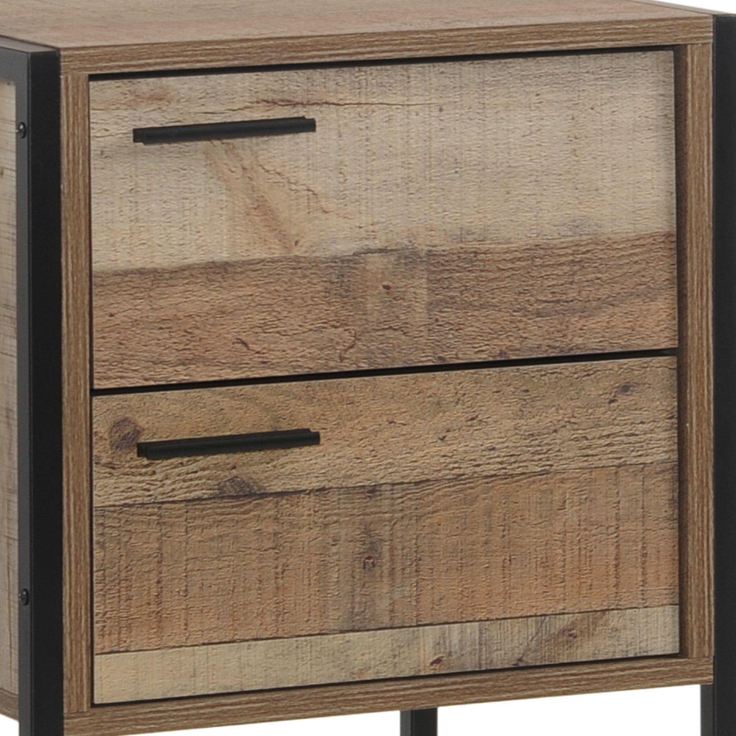 2 Drawers Bedside Table in Oak Colour