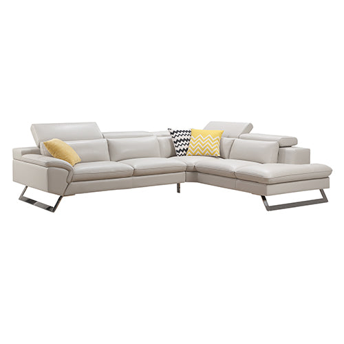 5 Seater Lounge Leatherette Corner Sofa Couch with Chaise - Cream