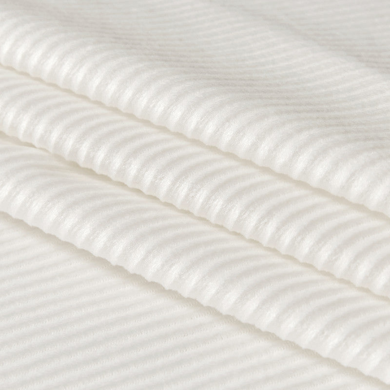 Queen Corduroy Velvet Bed Quilt Cover Set - White