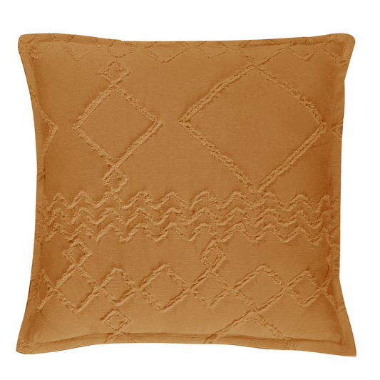 Tufted Microfibre Super Soft European Pillowcase - CARAMEL