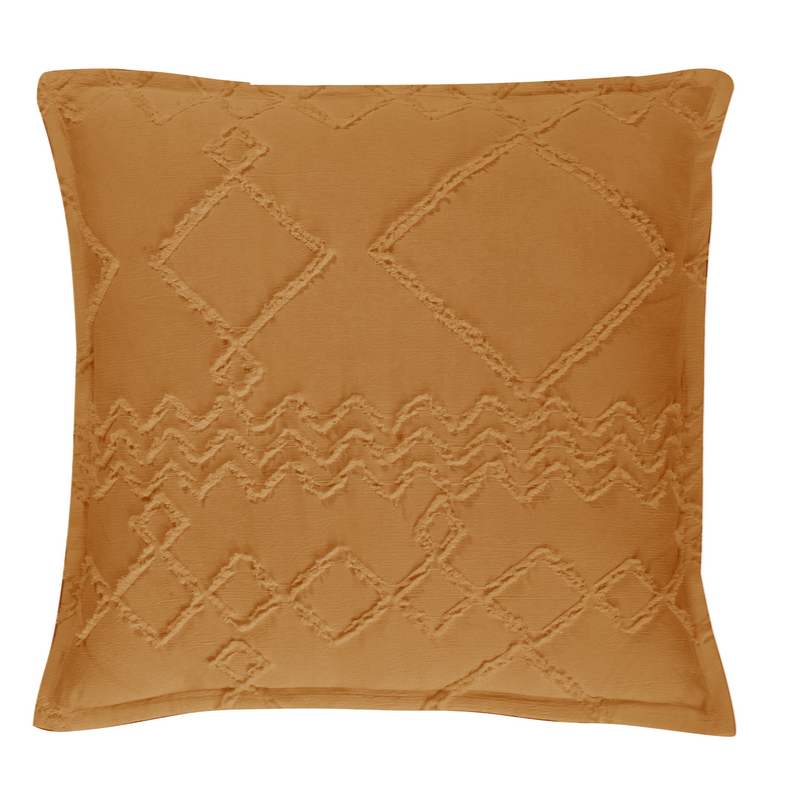 Tufted Microfibre Super Soft European Pillowcase - CARAMEL