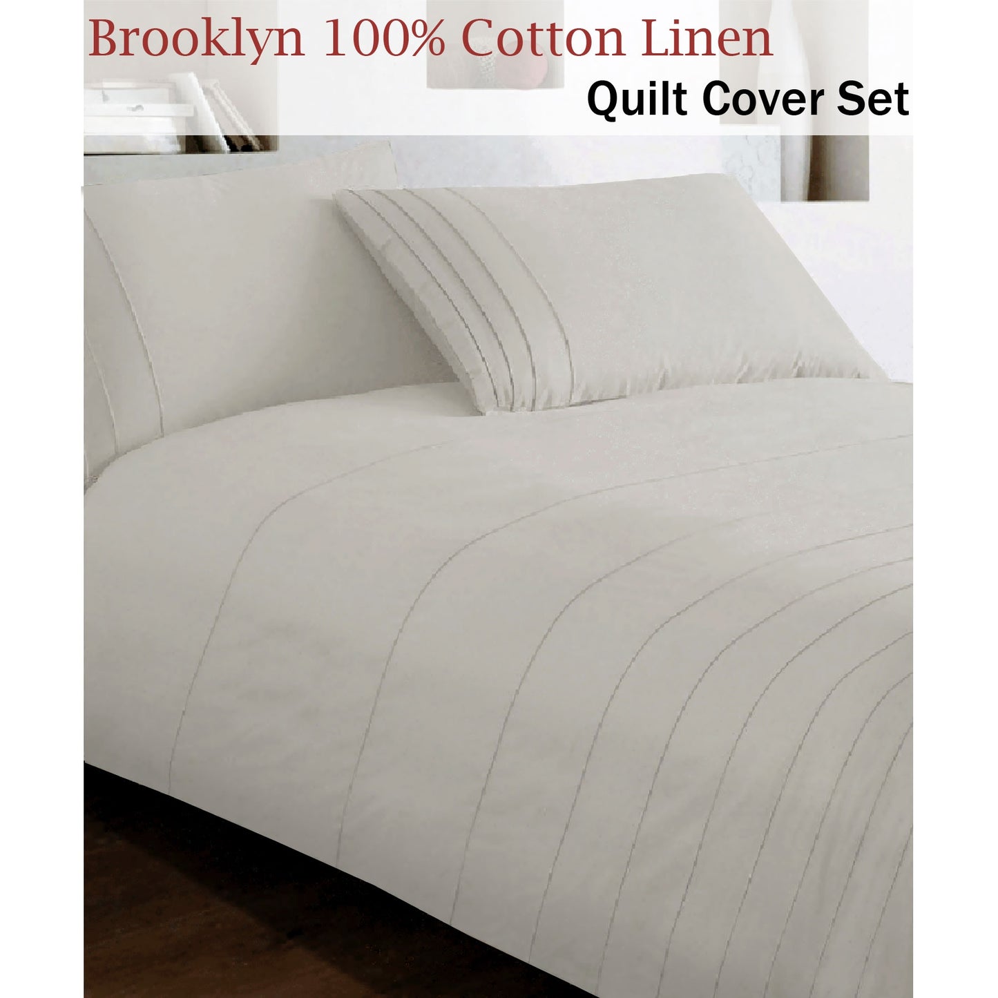 King Brooklyn Linen Quilt Cover Set