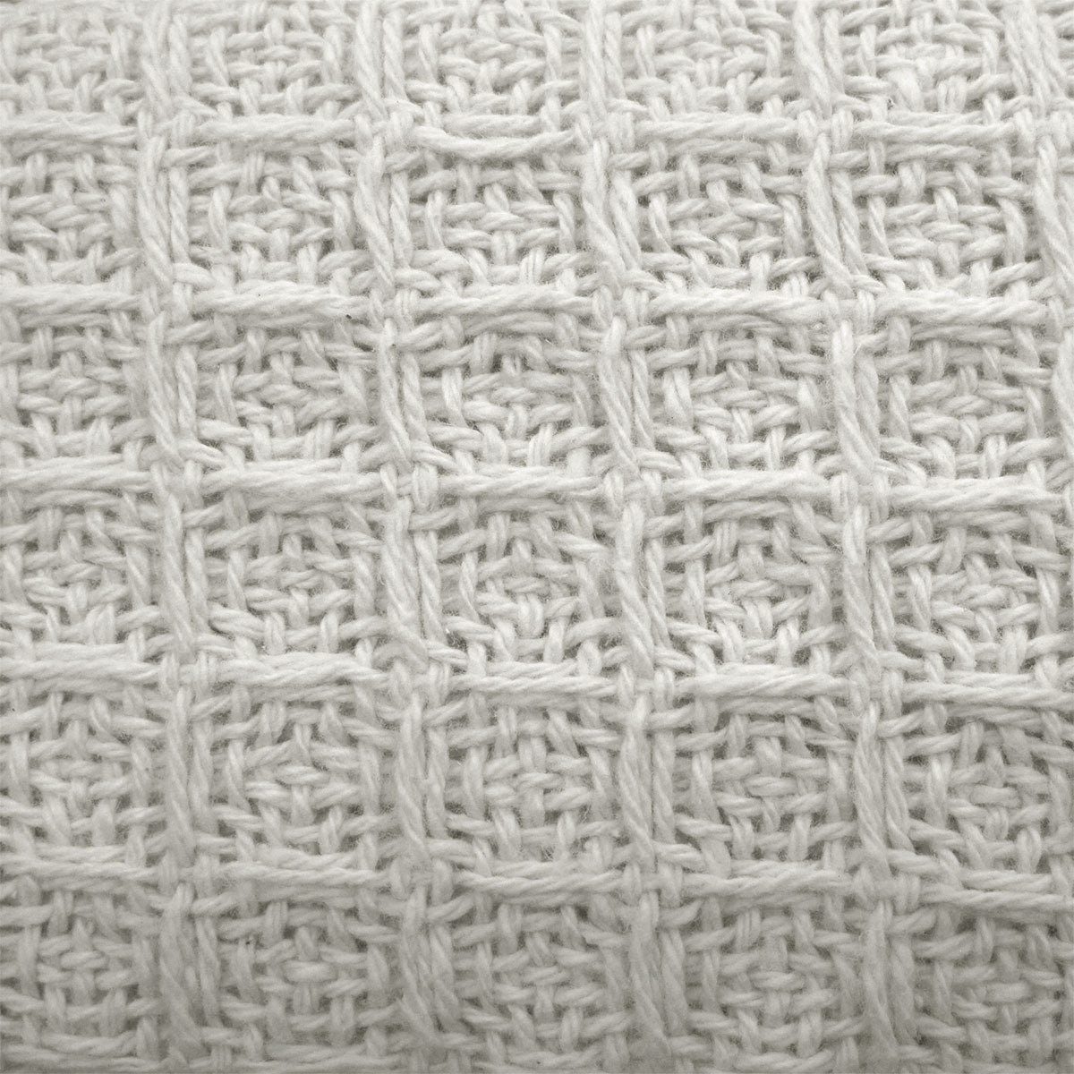 Queen Cotton Waffle Blanket - White