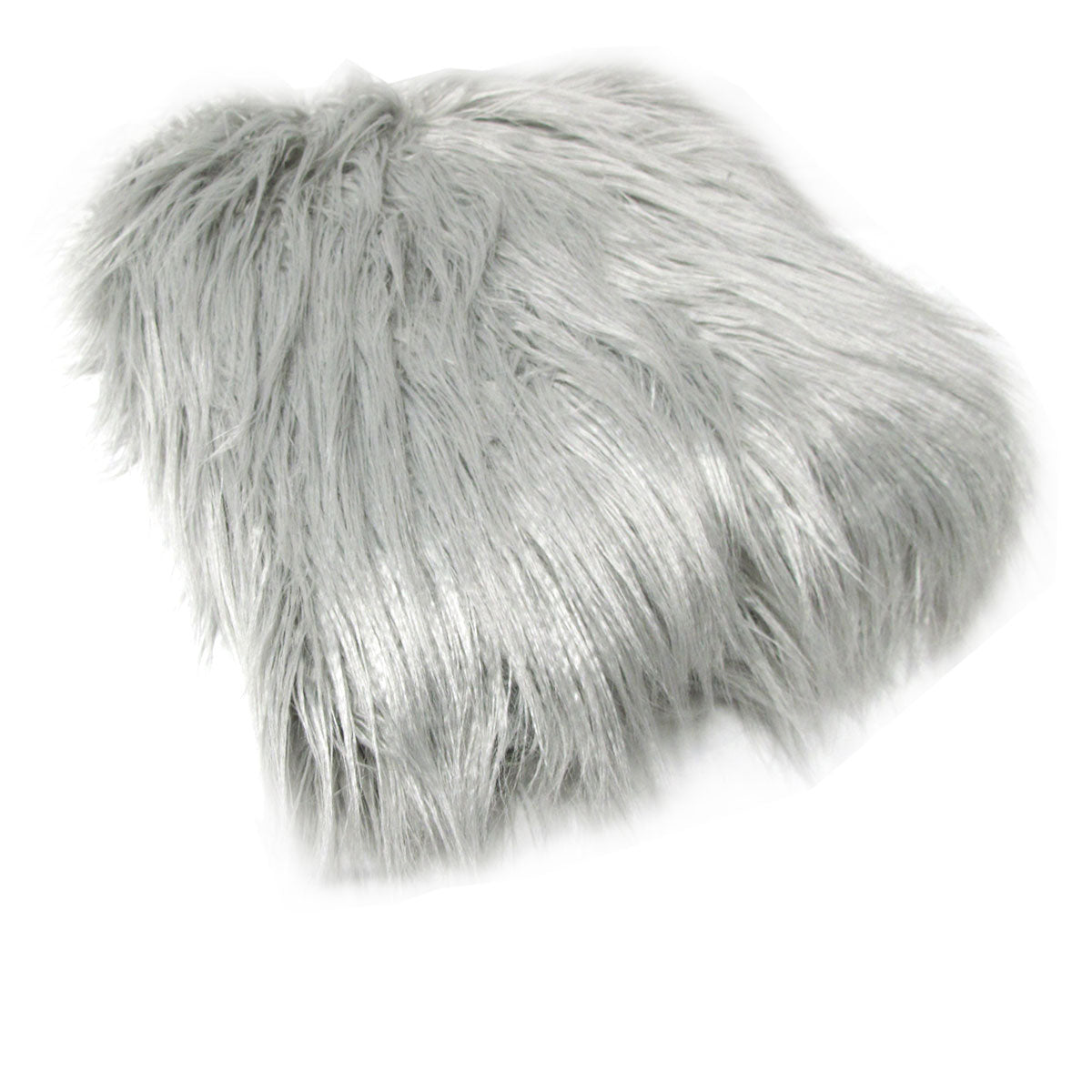Faux Fur Long Hair Throw Rug - Silver